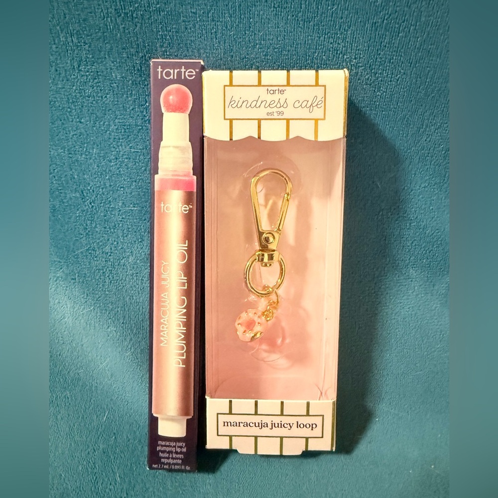 Tarte Kindness Cafe Keychain and Maracuja Juicy Limited edition